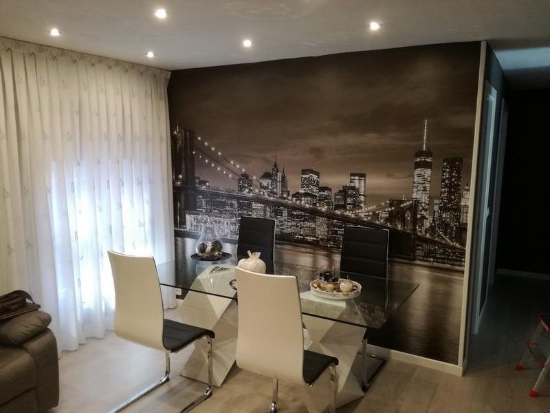 mural vinilo pared puente brooklin