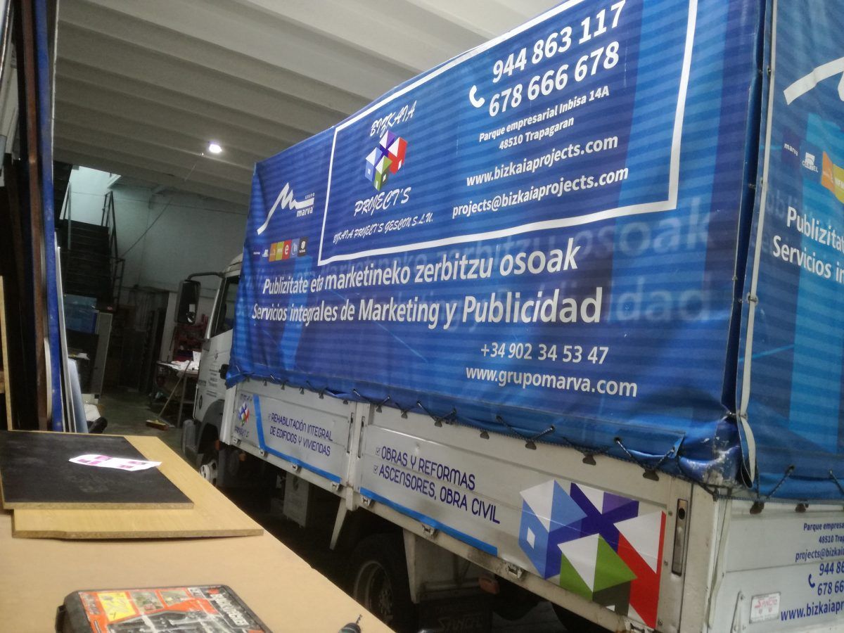 Rotulacion camion vinilo publicidad Barakaldo