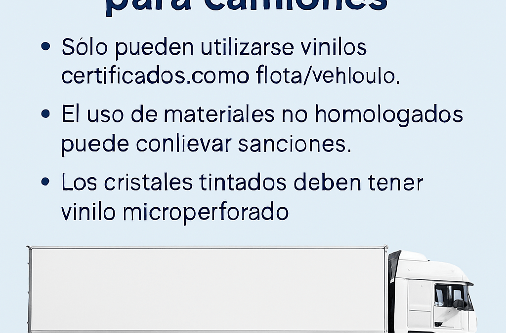 Normativas y tipos de vinilos para rotular camiones en España